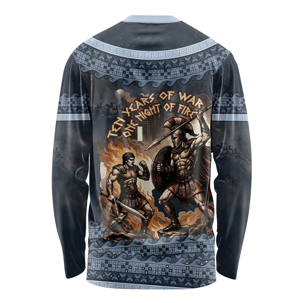 Trojan War Glory Outlives Warrior Long Sleeve Shirt Spartan Achilles Warrior Battle Greek