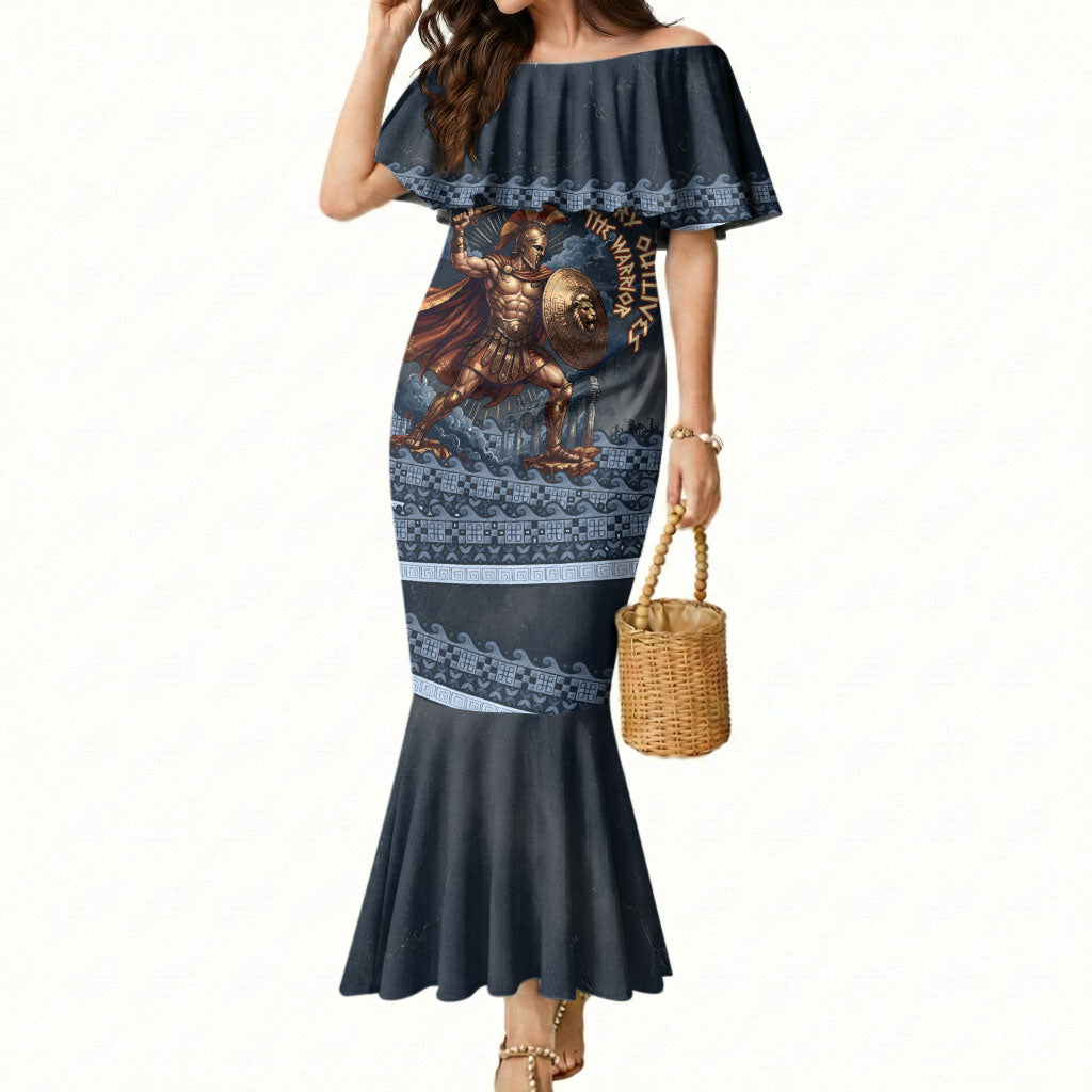 Trojan War Glory Outlives Warrior Mermaid Dress Spartan Achilles Warrior Battle Greek