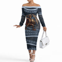 Trojan War Glory Outlives Warrior Off The Shoulder Long Sleeve Dress Spartan Achilles Warrior Battle Greek