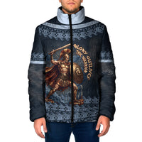 Trojan War Glory Outlives Warrior Padded Jacket Spartan Achilles Warrior Battle Greek