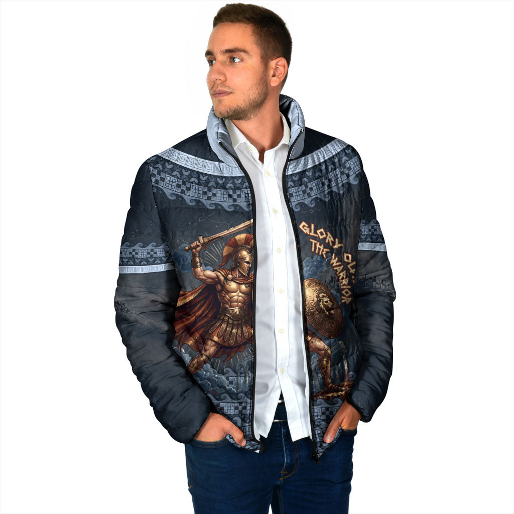 Trojan War Glory Outlives Warrior Padded Jacket Spartan Achilles Warrior Battle Greek
