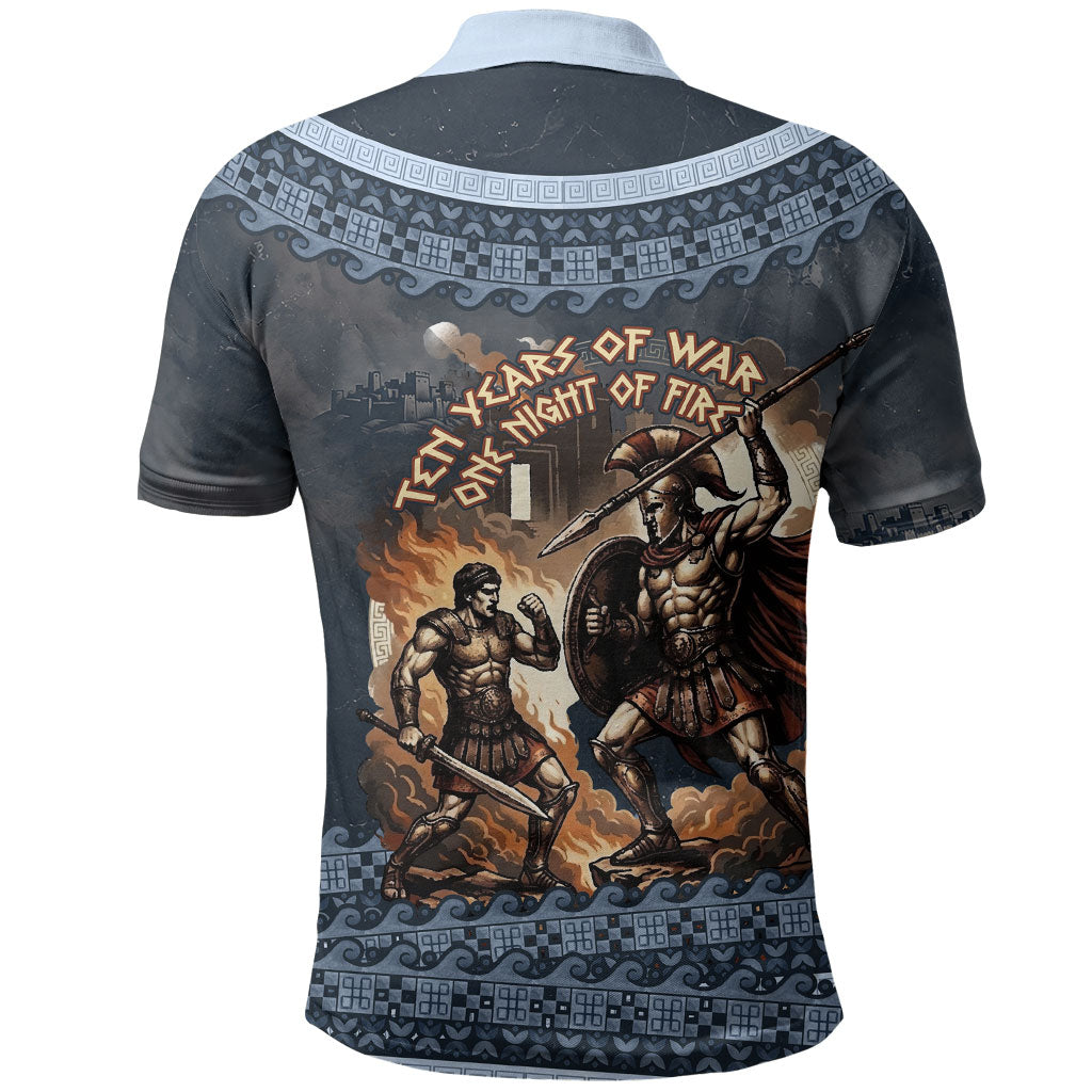 Trojan War Glory Outlives Warrior Polo Shirt Spartan Achilles Warrior Battle Greek
