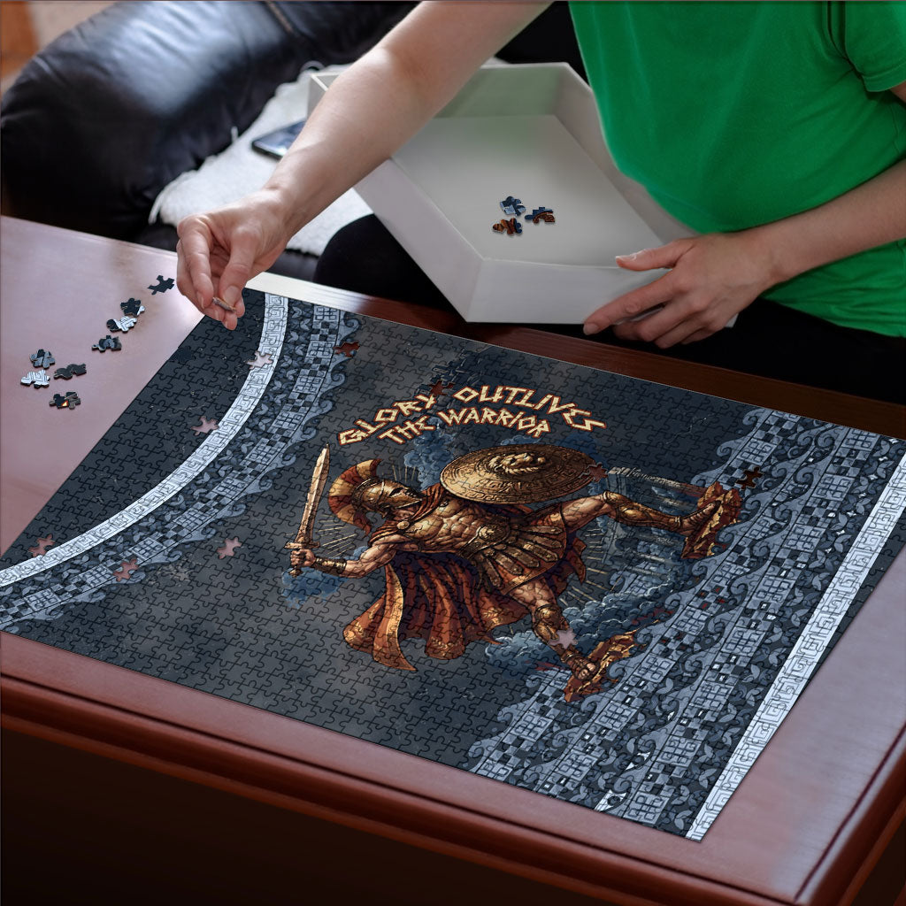 Trojan War Glory Outlives Warrior Puzzle Spartan Achilles Warrior Battle Greek