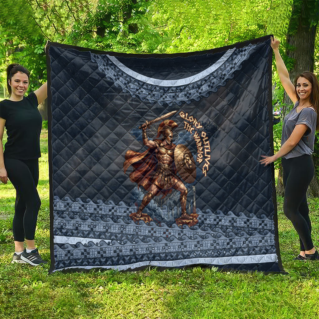 Trojan War Glory Outlives Warrior Quilt Spartan Achilles Warrior Battle Greek