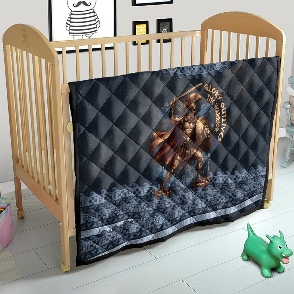 Trojan War Glory Outlives Warrior Quilt Spartan Achilles Warrior Battle Greek