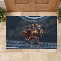 Trojan War Glory Outlives Warrior Rubber Doormat Spartan Achilles Warrior Battle Greek