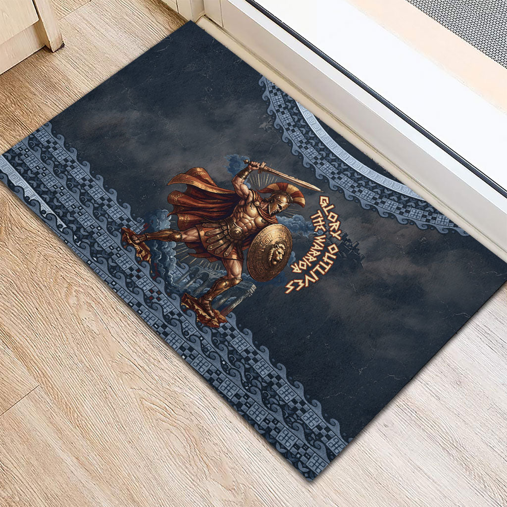 Trojan War Glory Outlives Warrior Rubber Doormat Spartan Achilles Warrior Battle Greek