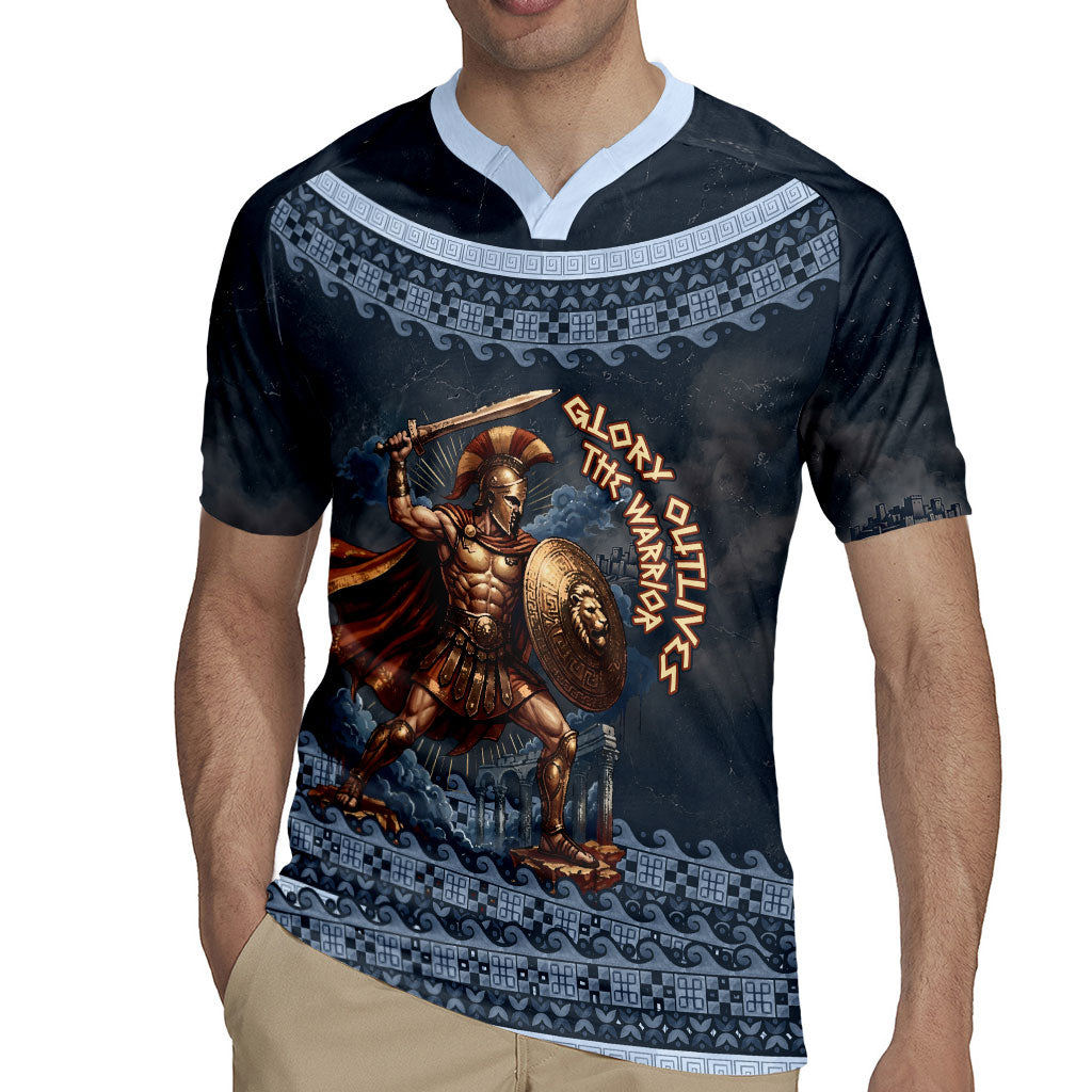 Trojan War Glory Outlives Warrior Rugby Jersey Spartan Achilles Warrior Battle Greek