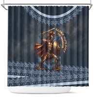 Trojan War Glory Outlives Warrior Shower Curtain Spartan Achilles Warrior Battle Greek