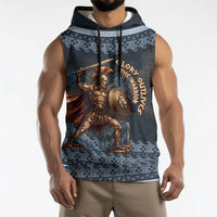 Trojan War Glory Outlives Warrior Sleeveless Hoodie Spartan Achilles Warrior Battle Greek