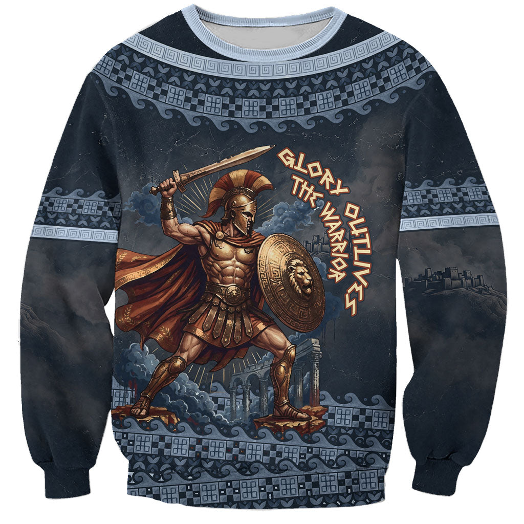 Trojan War Glory Outlives Warrior Sweatshirt Spartan Achilles Warrior Battle Greek