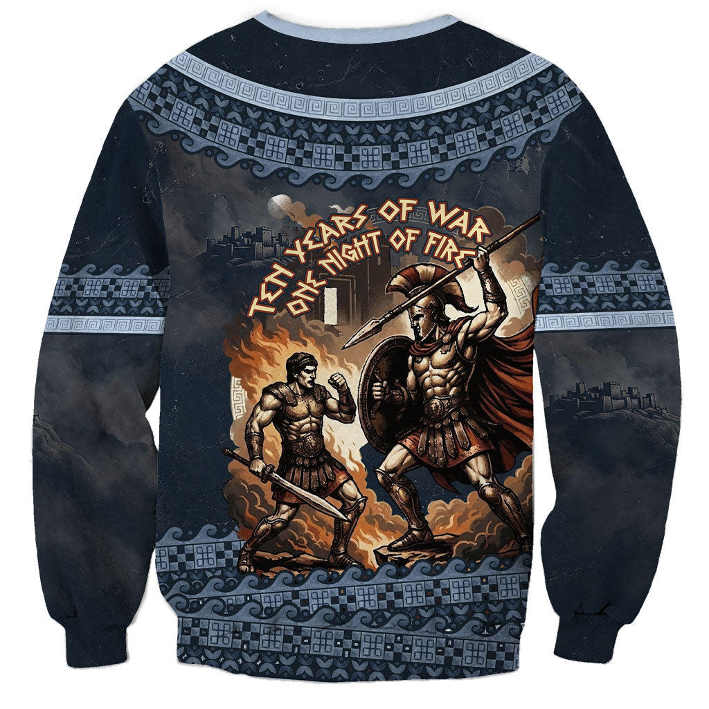 Trojan War Glory Outlives Warrior Sweatshirt Spartan Achilles Warrior Battle Greek