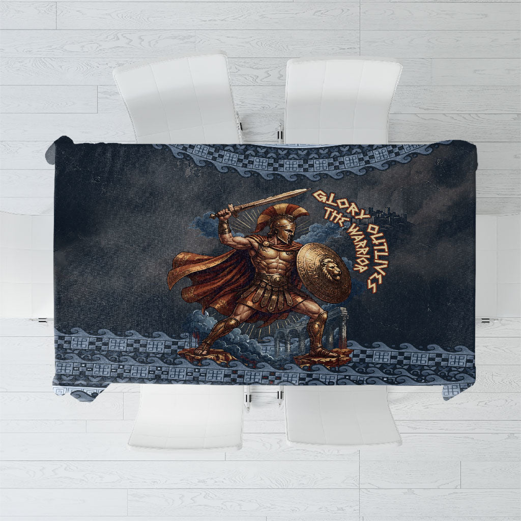 Trojan War Glory Outlives Warrior Tablecloth Spartan Achilles Warrior Battle Greek