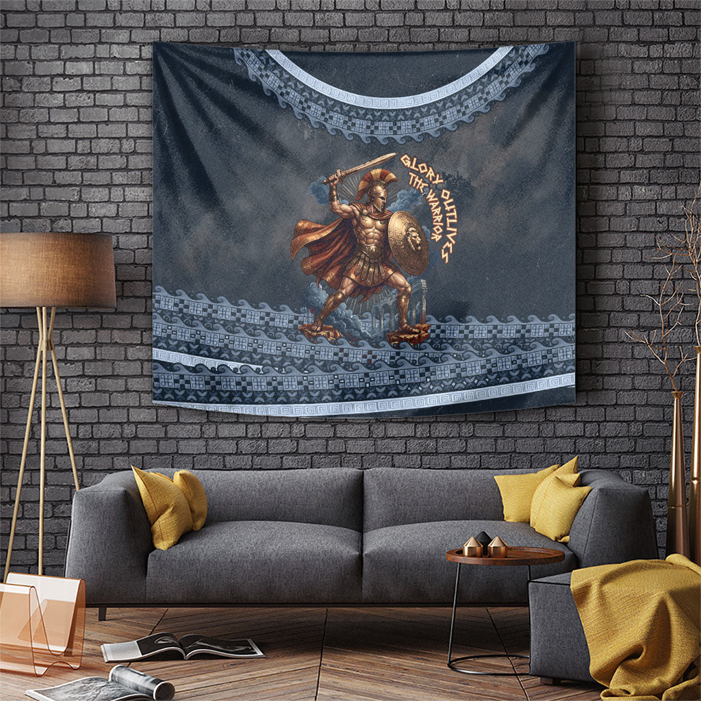 Trojan War Glory Outlives Warrior Tapestry Spartan Achilles Warrior Battle Greek