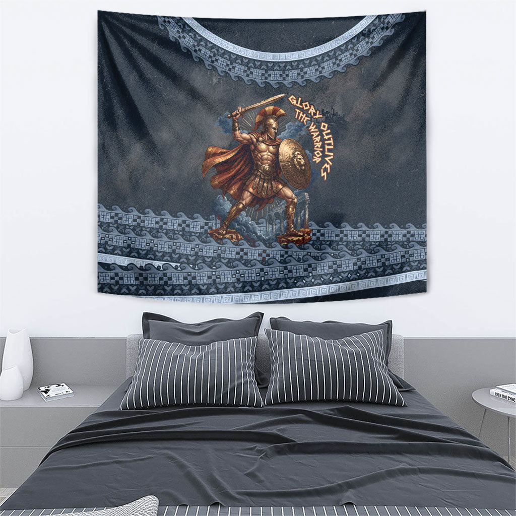 Trojan War Glory Outlives Warrior Tapestry Spartan Achilles Warrior Battle Greek