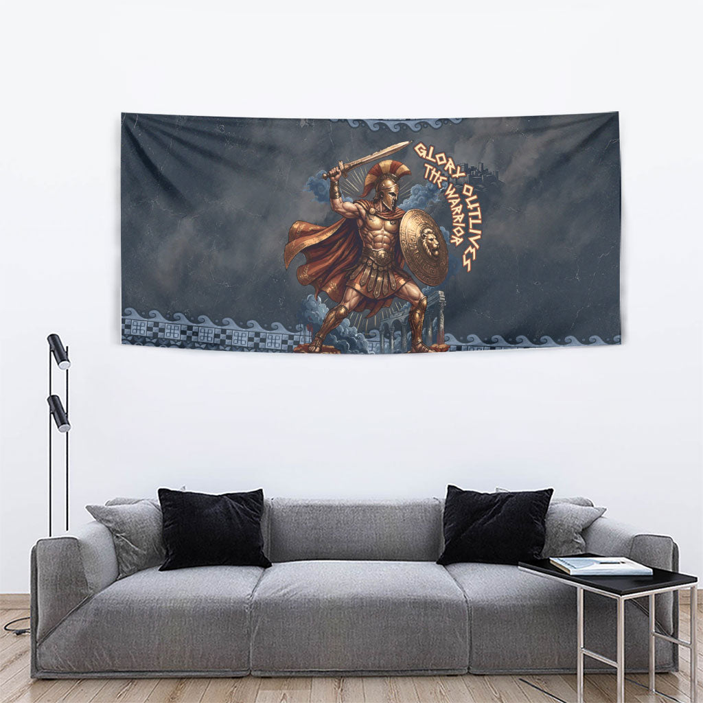 Trojan War Glory Outlives Warrior Tapestry Spartan Achilles Warrior Battle Greek
