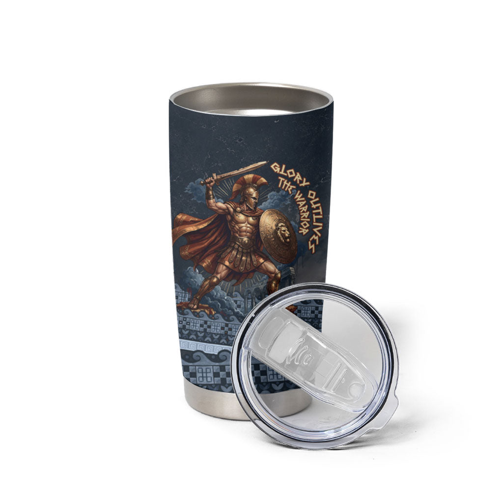 Trojan War Glory Outlives Warrior Tumbler Cup Spartan Achilles Warrior Battle Greek