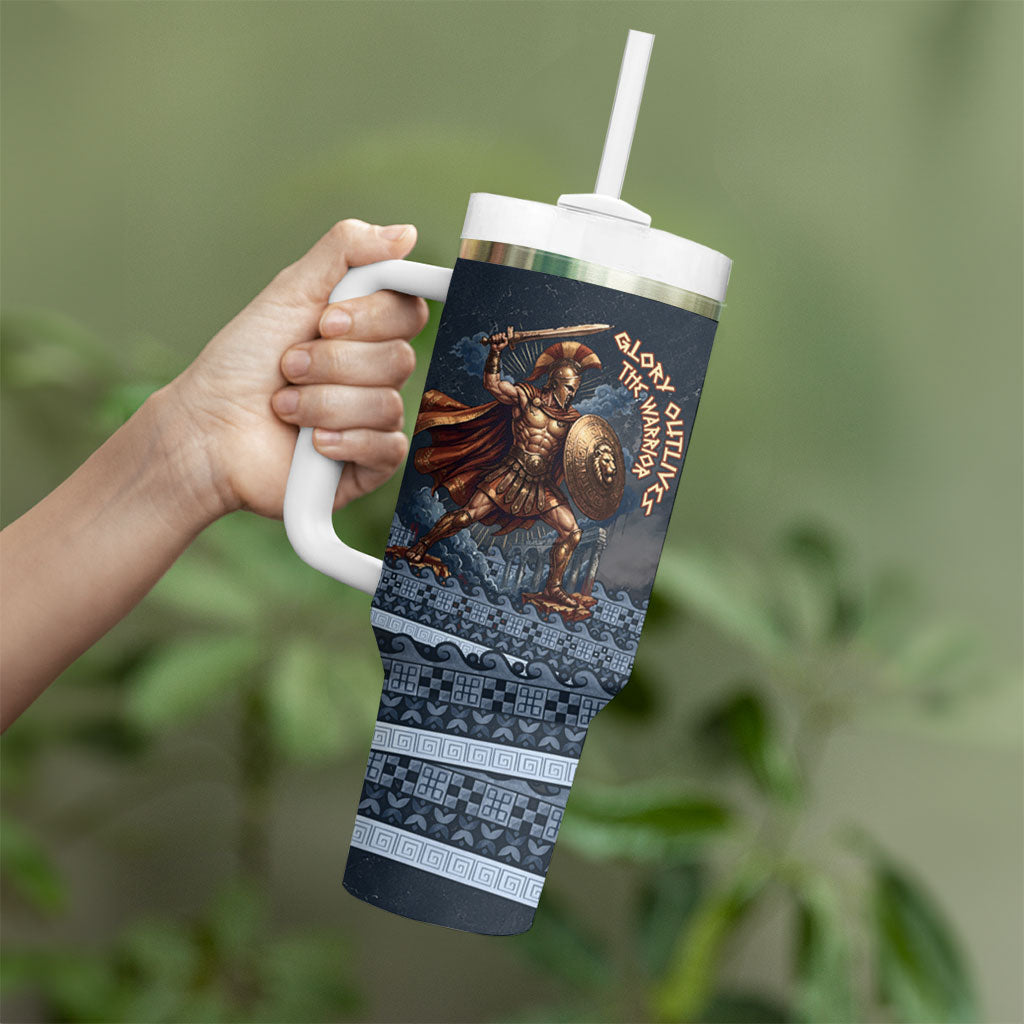 Trojan War Glory Outlives Warrior Tumbler With Handle Spartan Achilles Warrior Battle Greek