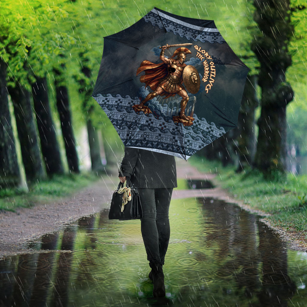 Trojan War Glory Outlives Warrior Umbrella Spartan Achilles Warrior Battle Greek