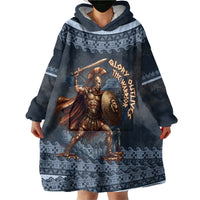 Trojan War Glory Outlives Warrior Wearable Blanket Hoodie Spartan Achilles Warrior Battle Greek