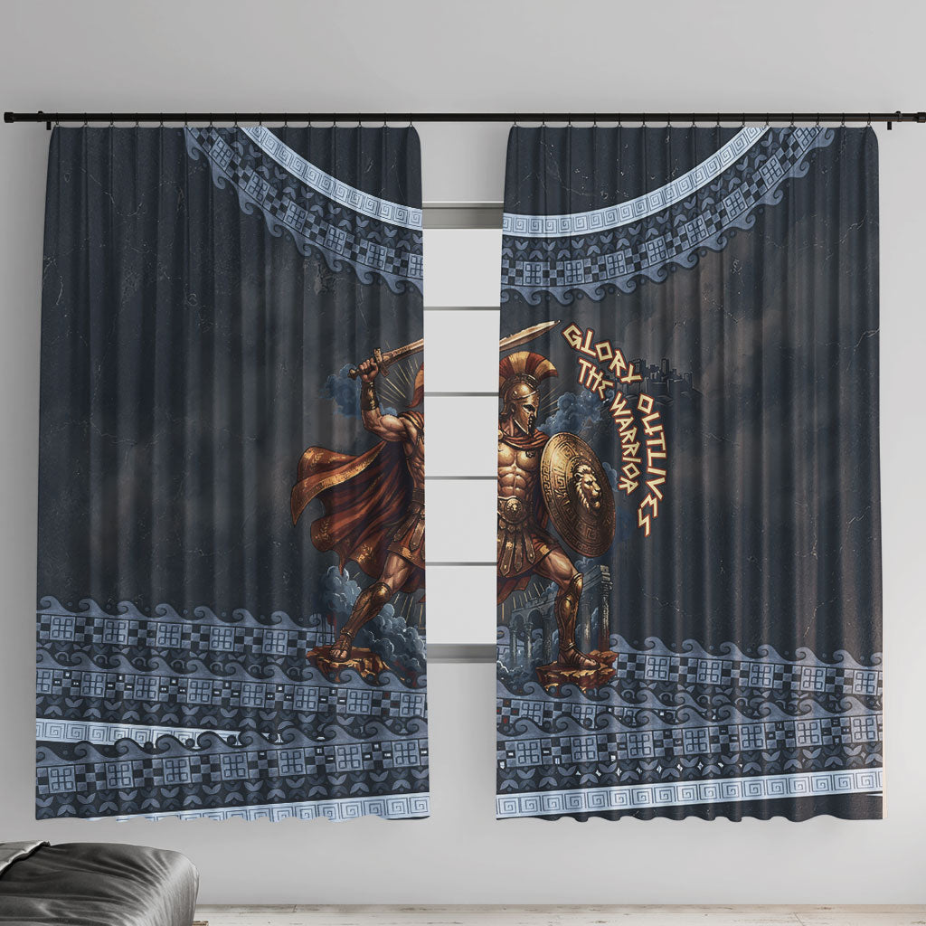 Trojan War Glory Outlives Warrior Window Curtain Spartan Achilles Warrior Battle Greek