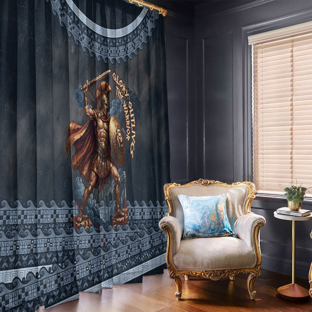 Trojan War Glory Outlives Warrior Window Curtain Spartan Achilles Warrior Battle Greek