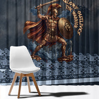 Trojan War Glory Outlives Warrior Window Curtain Spartan Achilles Warrior Battle Greek