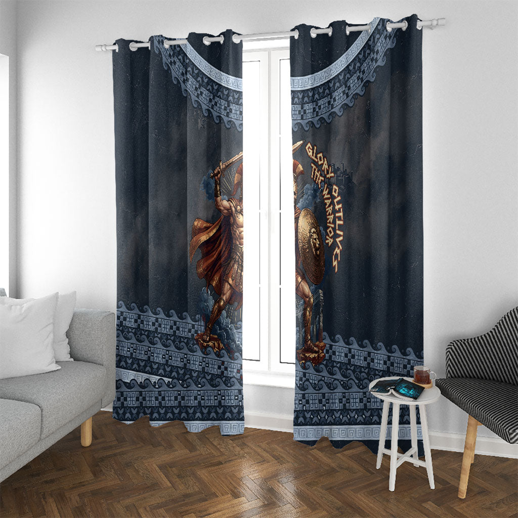 Trojan War Glory Outlives Warrior Window Curtain Spartan Achilles Warrior Battle Greek