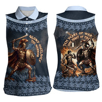 Trojan War Glory Outlives Warrior Women Sleeveless Polo Shirt Spartan Achilles Warrior Battle Greek