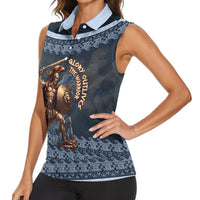 Trojan War Glory Outlives Warrior Women Sleeveless Polo Shirt Spartan Achilles Warrior Battle Greek