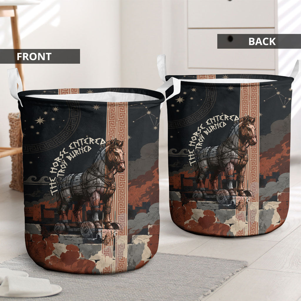 Trojan War Horse Entered Burned Laundry Basket Greek Wooden Trojan Horse Spartan Warrior