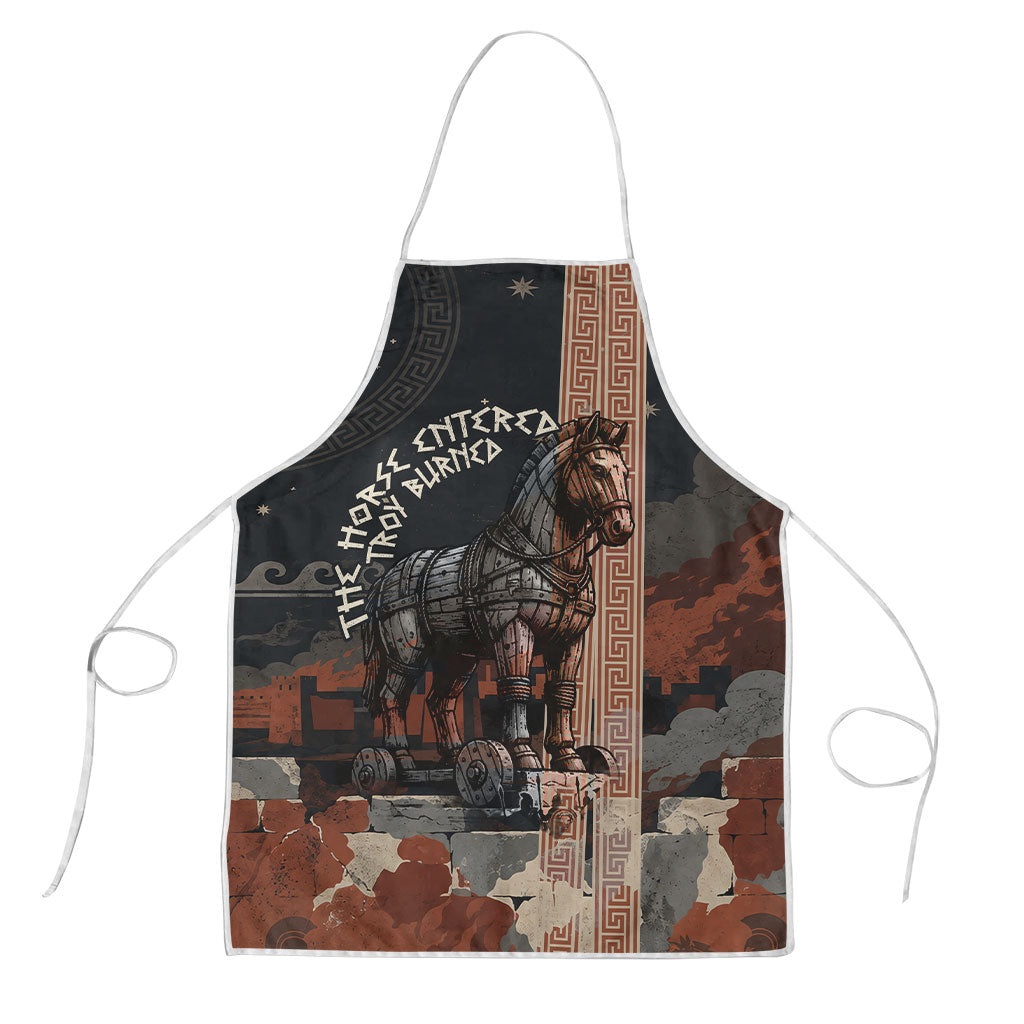 Trojan War Horse Entered Burned Apron Greek Wooden Trojan Horse Spartan Warrior