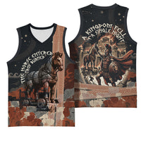 Trojan War Horse Entered Burned Basketball Jersey Greek Wooden Trojan Horse Spartan Warrior