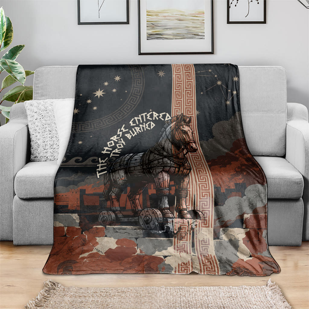Trojan War Horse Entered Burned Blanket Greek Wooden Trojan Horse Spartan Warrior