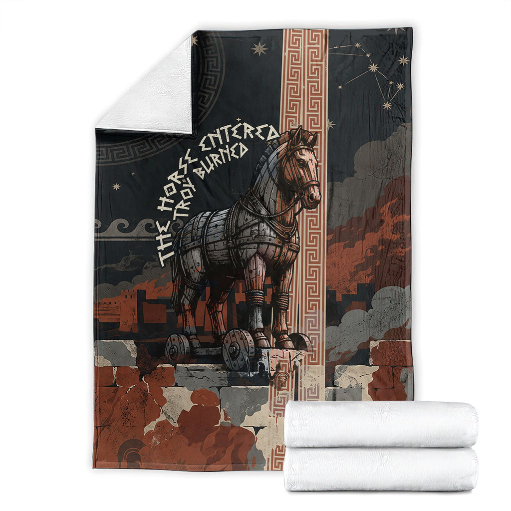 Trojan War Horse Entered Burned Blanket Greek Wooden Trojan Horse Spartan Warrior