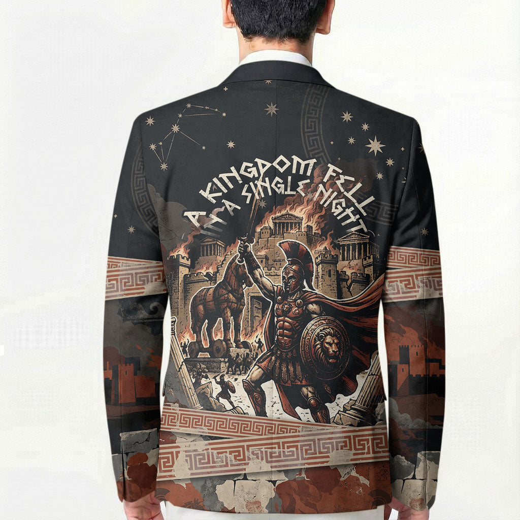 Trojan War Horse Entered Burned Blazer Greek Wooden Trojan Horse Spartan Warrior