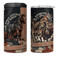Trojan War Horse Entered Burned 4 in 1 Can Cooler Tumbler Greek Wooden Trojan Horse Spartan Warrior
