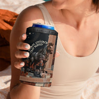 Trojan War Horse Entered Burned 4 in 1 Can Cooler Tumbler Greek Wooden Trojan Horse Spartan Warrior