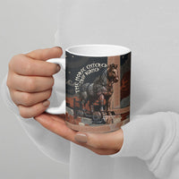 Trojan War Horse Entered Burned Ceramic Mug Greek Wooden Trojan Horse Spartan Warrior