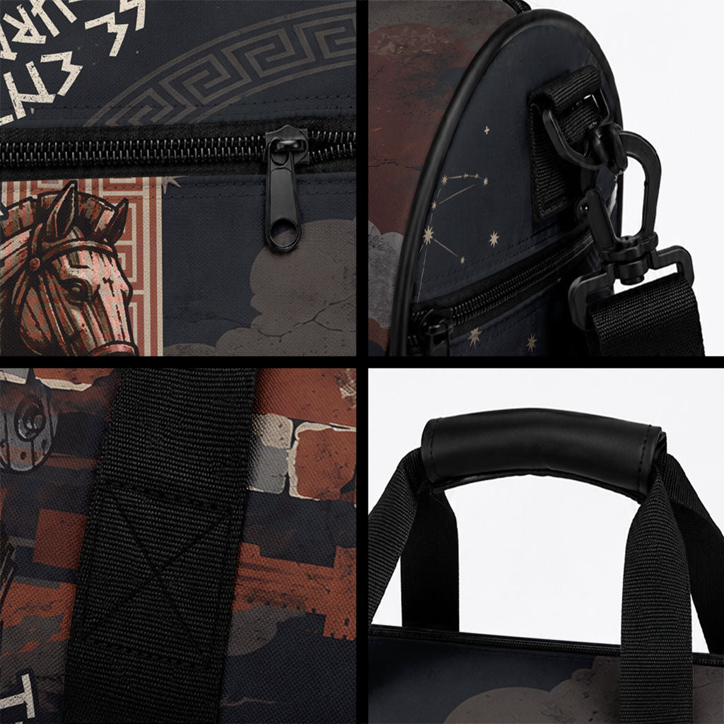 Trojan War Horse Entered Burned Duffle Bag Greek Wooden Trojan Horse Spartan Warrior