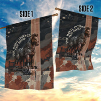 Trojan War Horse Entered Burned Garden Flag Greek Wooden Trojan Horse Spartan Warrior