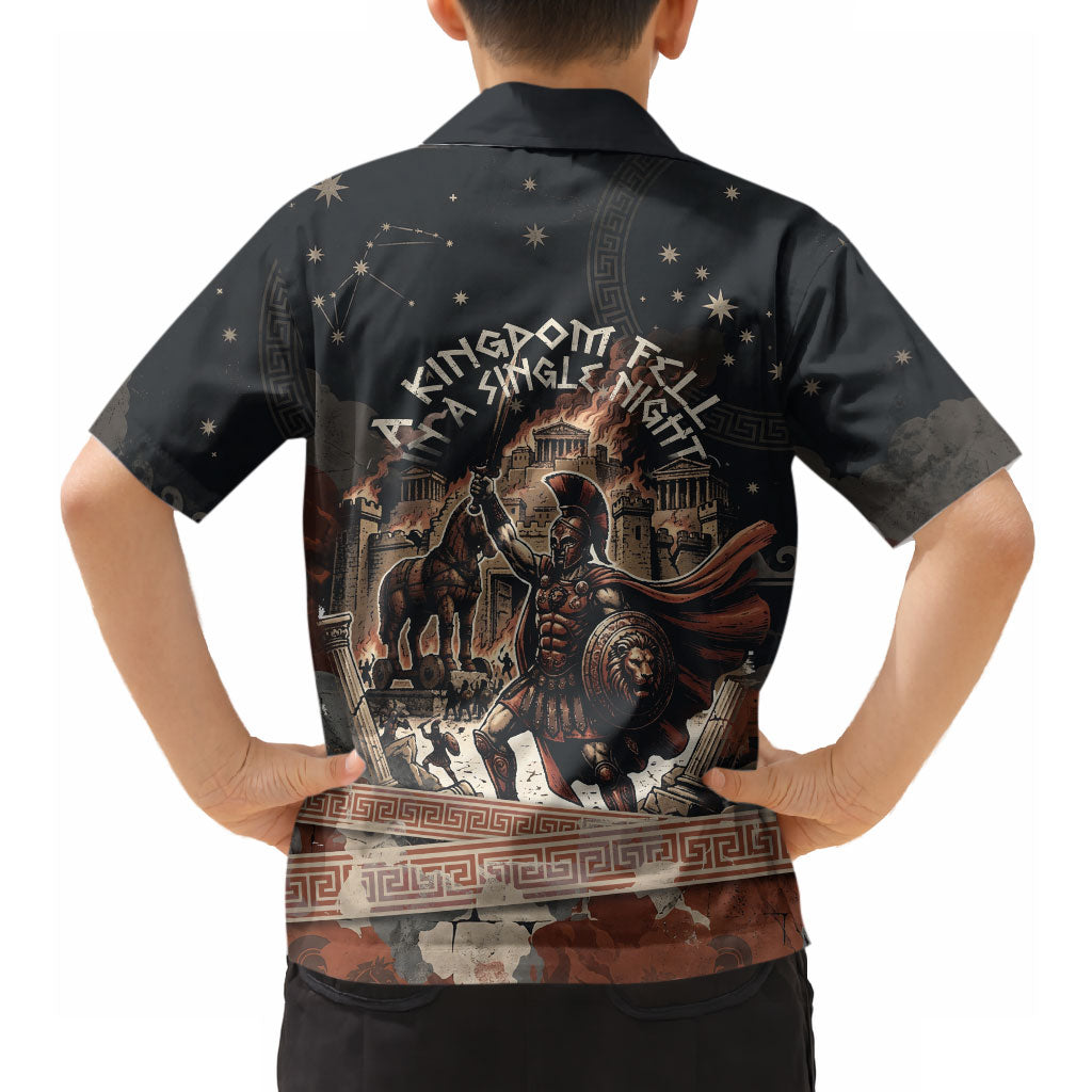 Trojan War Horse Entered Burned Hawaiian Shirt Greek Wooden Trojan Horse Spartan Warrior