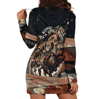 Trojan War Horse Entered Burned Hoodie Dress Greek Wooden Trojan Horse Spartan Warrior