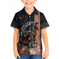 Trojan War Horse Entered Burned Kid Hawaiian Shirt Greek Wooden Trojan Horse Spartan Warrior