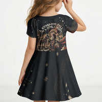 Trojan War Horse Entered Burned Kid Short Sleeve Dress Greek Wooden Trojan Horse Spartan Warrior