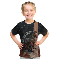 Trojan War Horse Entered Burned Kid T Shirt Greek Wooden Trojan Horse Spartan Warrior