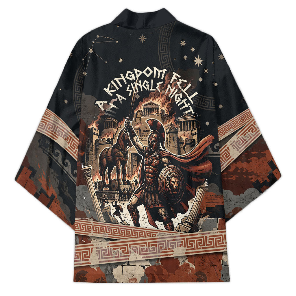 Trojan War Horse Entered Burned Kimono Greek Wooden Trojan Horse Spartan Warrior