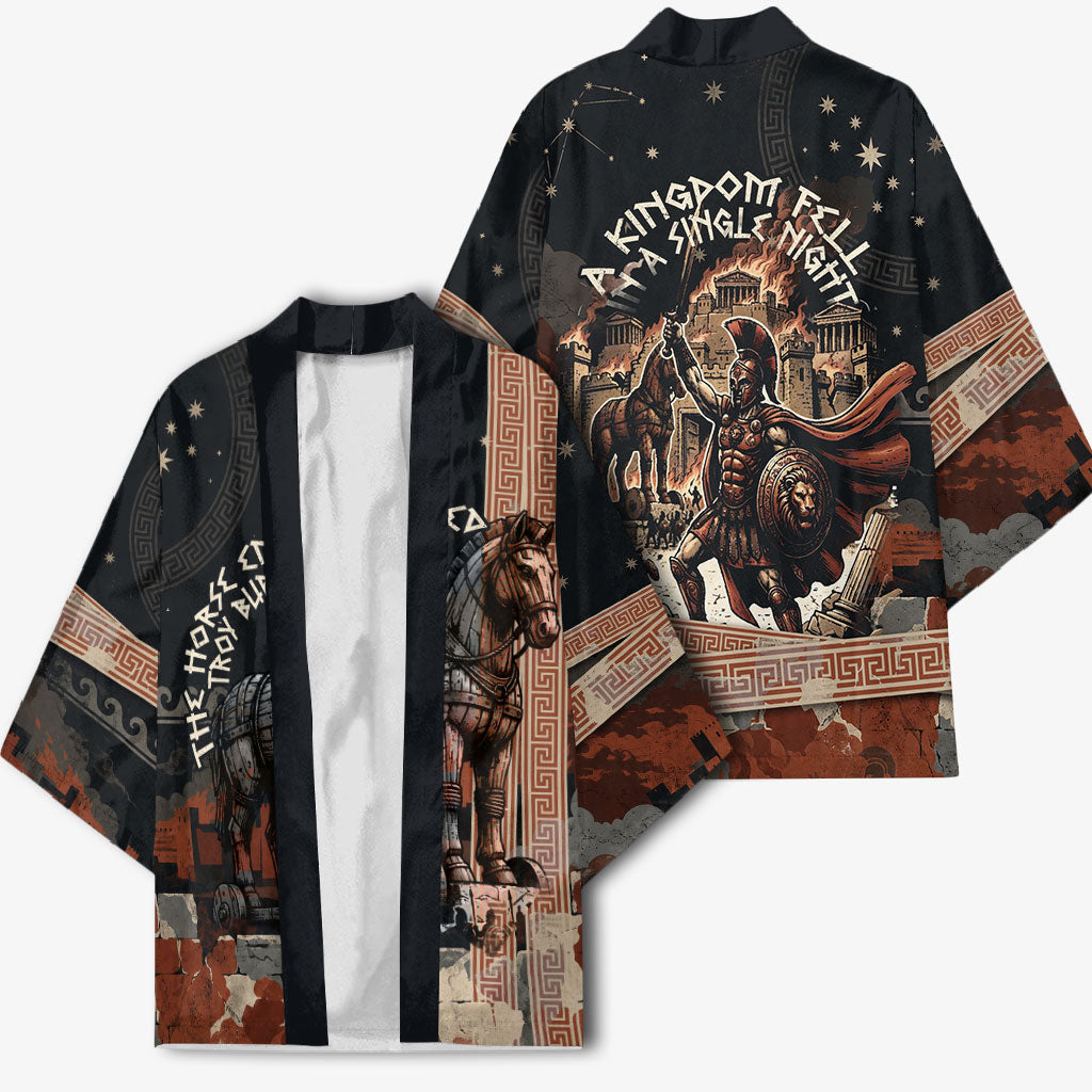 Trojan War Horse Entered Burned Kimono Greek Wooden Trojan Horse Spartan Warrior