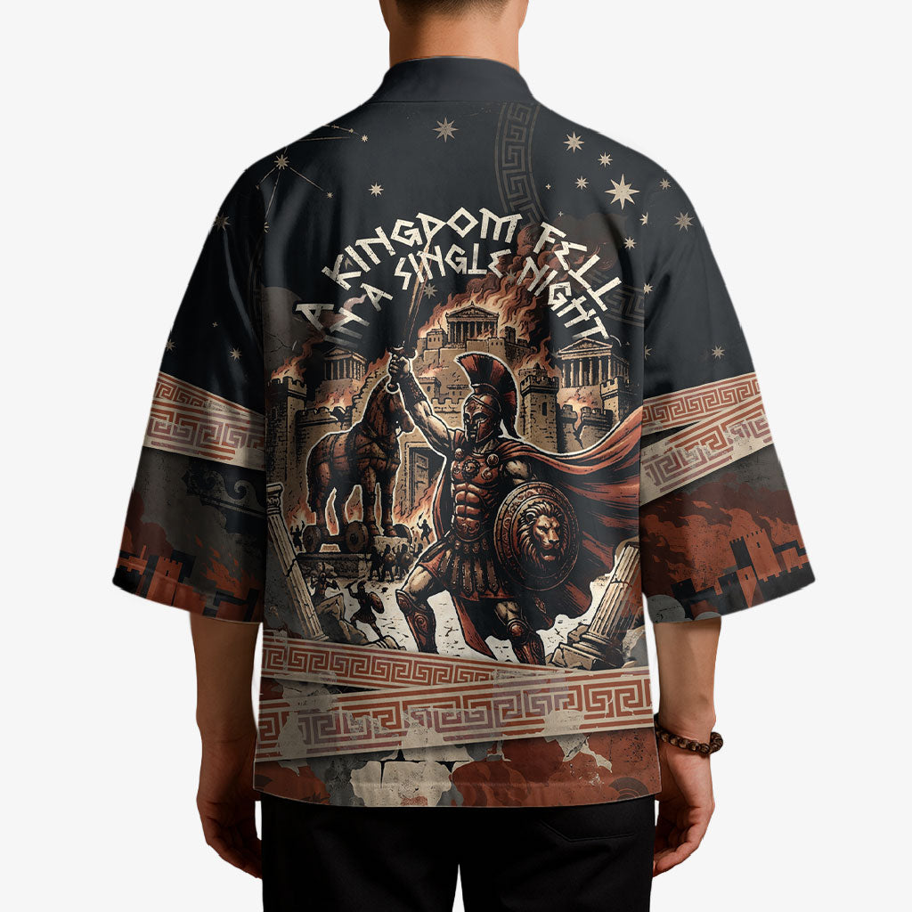 Trojan War Horse Entered Burned Kimono Greek Wooden Trojan Horse Spartan Warrior
