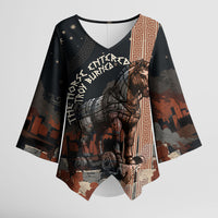 Trojan War Horse Entered Burned Kimono Sleeve Blouse Greek Wooden Trojan Horse Spartan Warrior